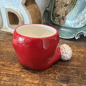 Fitz and Floyd Red and White Santa Mug